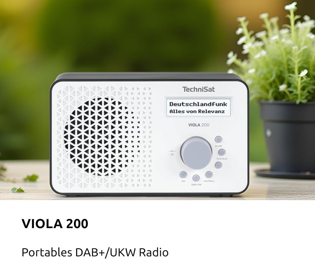 TechniSat Viola 200 - tragbares DAB+/UKW-Radio (mit LCD-Display, Teleskopantenne, Favoritenspeicher,