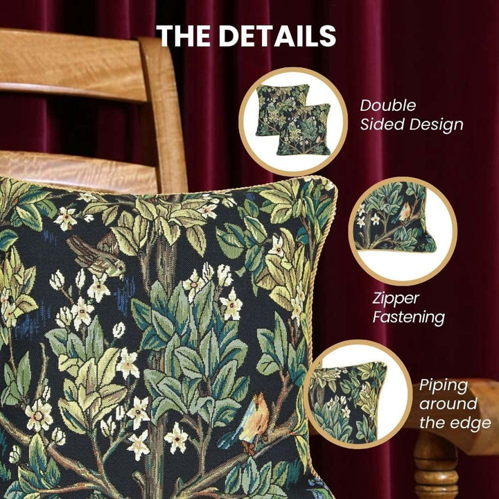 Signare Einzigartig Kunst Kissenbezug/Kissenhüllen 45x45cm Tapisserie Blumen Kissen Couch - William