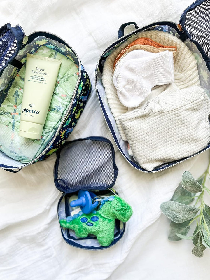 Itzy Ritzy Packwürfel – Set mit 3 Packwürfeln oder Reise-Organizern; jeder Würfel verfügt über eine