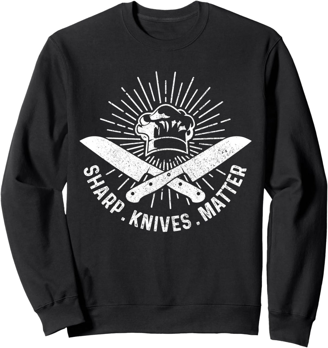 Koch Sharp Knives Matter Kochen Köchin Lustig Geschenk Sweatshirt