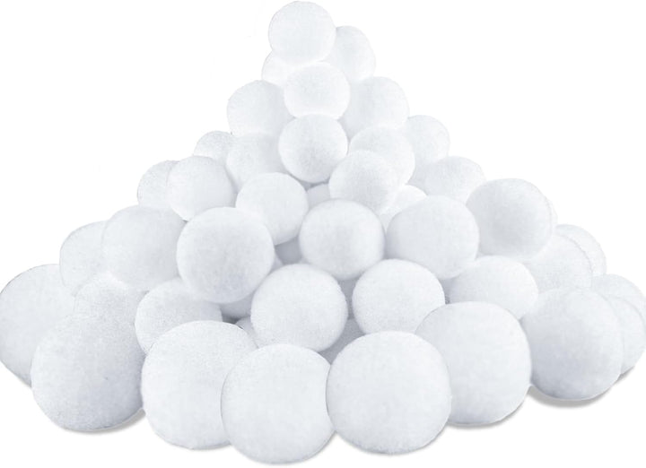 POPOYU 45 Stück Künstliche Schneebälle Weiss für Kinder Erwachsene Schneebälle Weihnachten Schneball