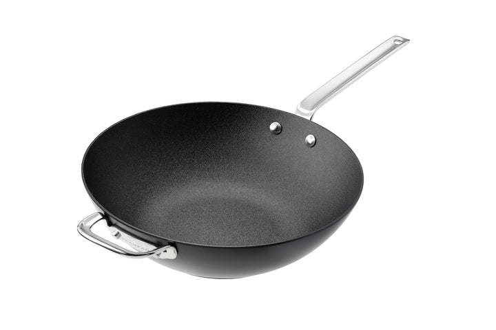 SCANPAN TechnIQ Wokpfanne Induction 30 cm | Multifunktionale Wok-Pfanne mit extra-grosser Bratfläche