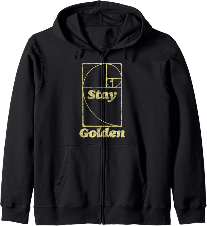 Stay Golden! Funny Fibonacci Sequence Golden Ratio Spiral Kapuzenjacke