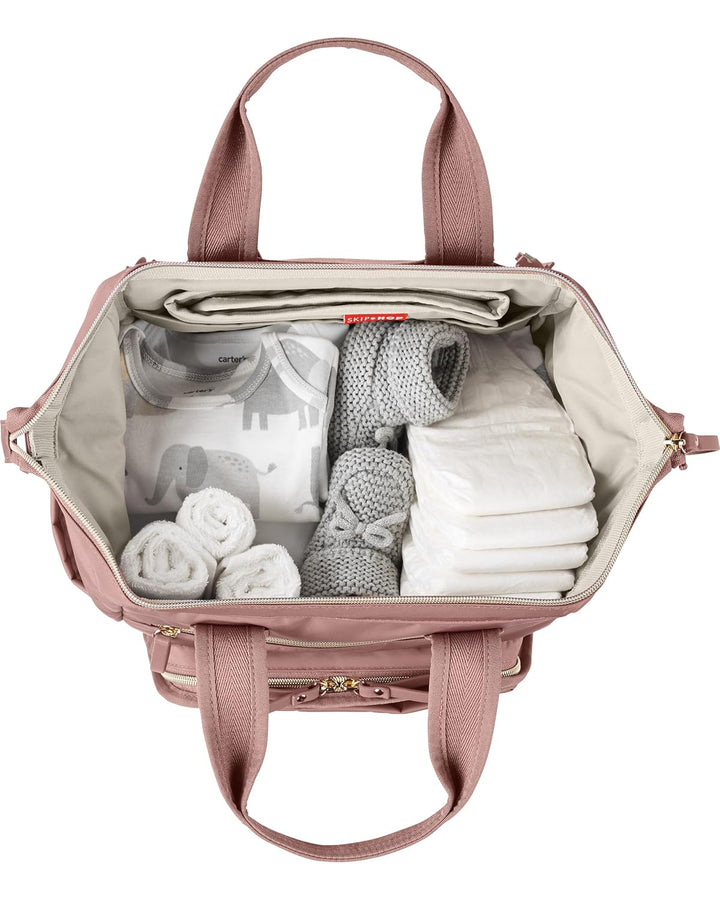 Skip Hop Wickeltaschen-Rucksack: Mainframe grosse Kapazität, breite offene Struktur mit Wickelunterl