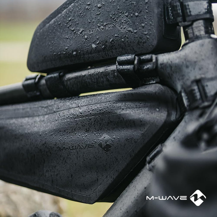 M-Wave Rahmen-Dreieckstasche Rough Ride II Triangle Fahrradtasche, Schwarz