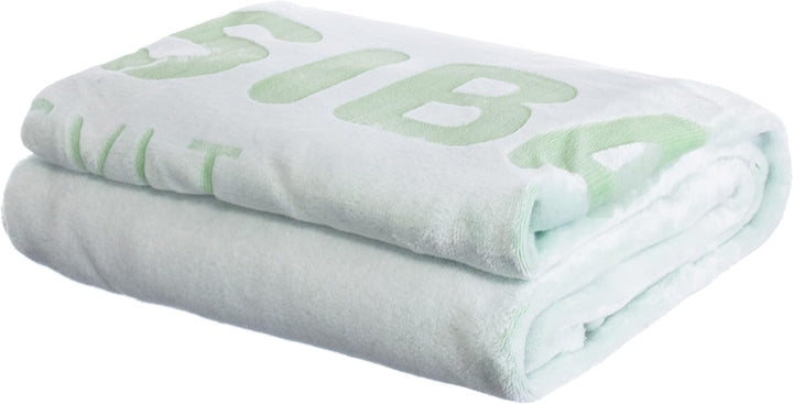 Sansibar Wohndecke Kuscheldecke Tagesdecke Micro Flausch Prägedruck 150x200 cm Weiss/Hellgrün, 150x2