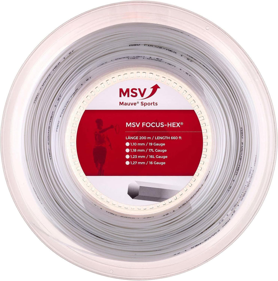 MSV Saitenrolle Focus-HEX 1.10mm Weiss, 1.10mm Weiss