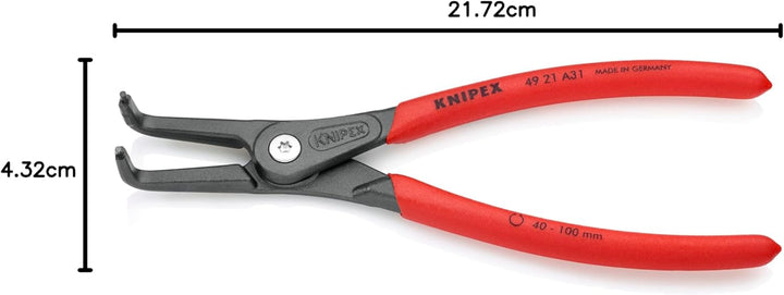 Knipex Sicherungsringzange für Aussenringe auf Wellen schwarz atramentiert, mit Kunststoff überzogen