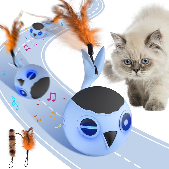 GoldenSun Katzenspielzeug, Interaktiver Katzenspielzeugball für Hauskatzen, Automatisch Beweglicher