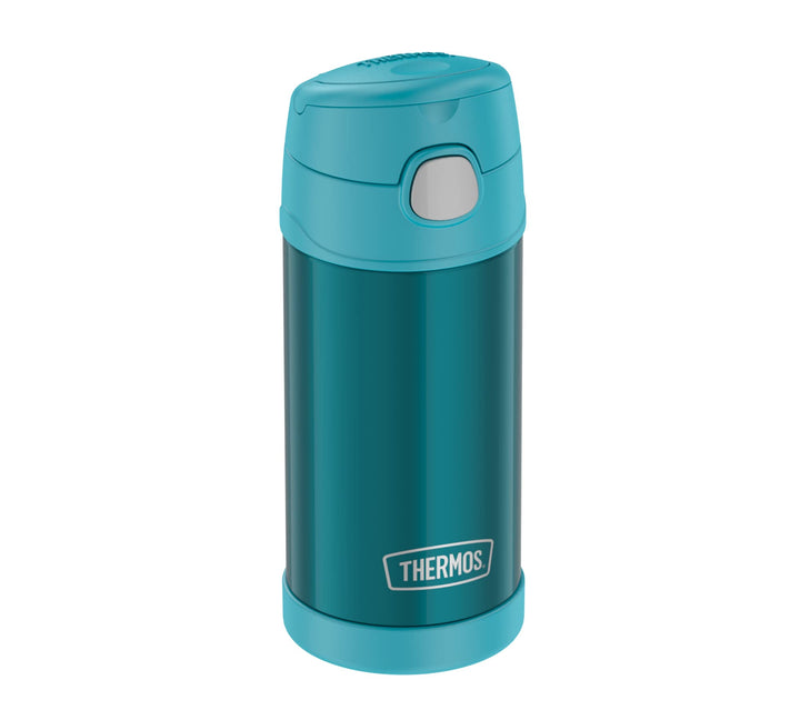THERMOS kids FUNTAINER STRAW BOTTLE 0,35l, ocean teal, Thermosflasche für Kinder aus Edelstahl, mit