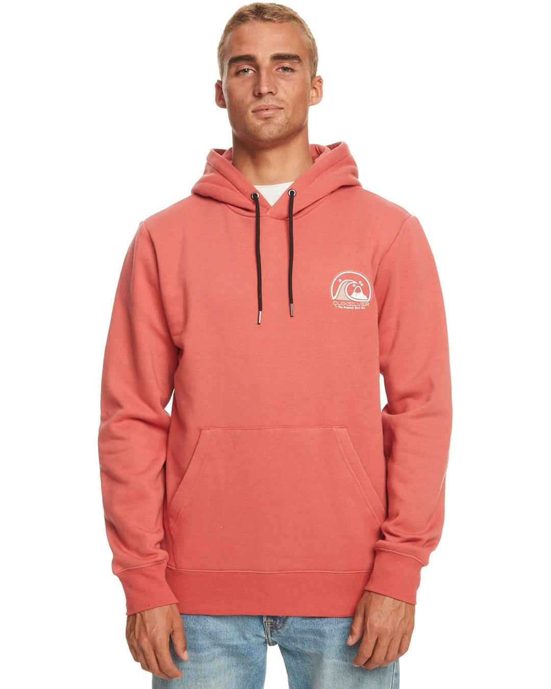 Quiksilver Herren Clean Circle Hoodie Sweatshirt (1er Pack), Mineral Red