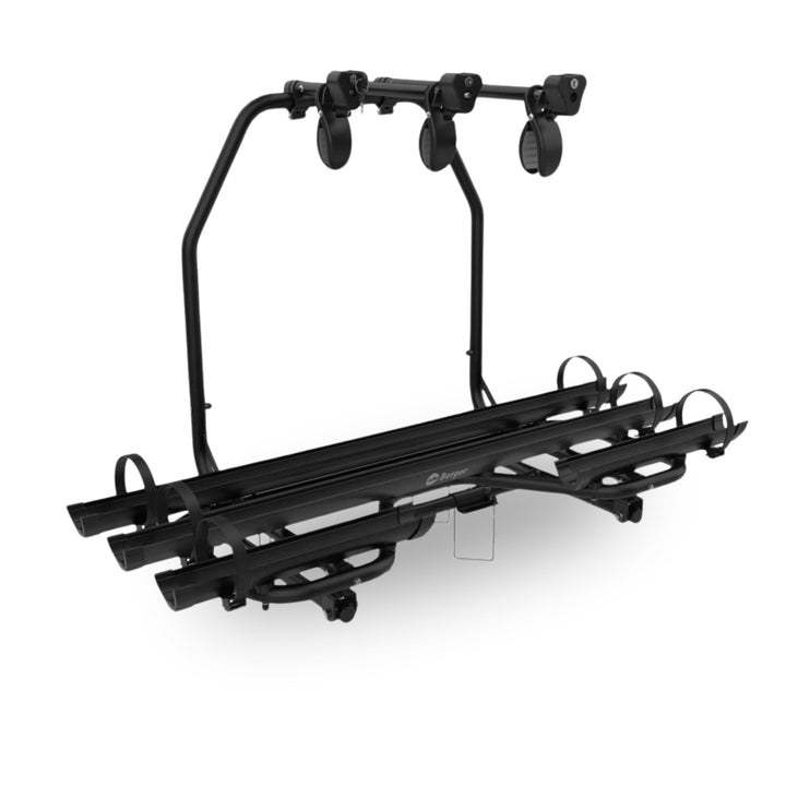 BERGER Fahrradträger Deichsel Wohnwagen | Premium 3XL Deichsel Fahrradträger für 3 Fahrräder bis 60k
