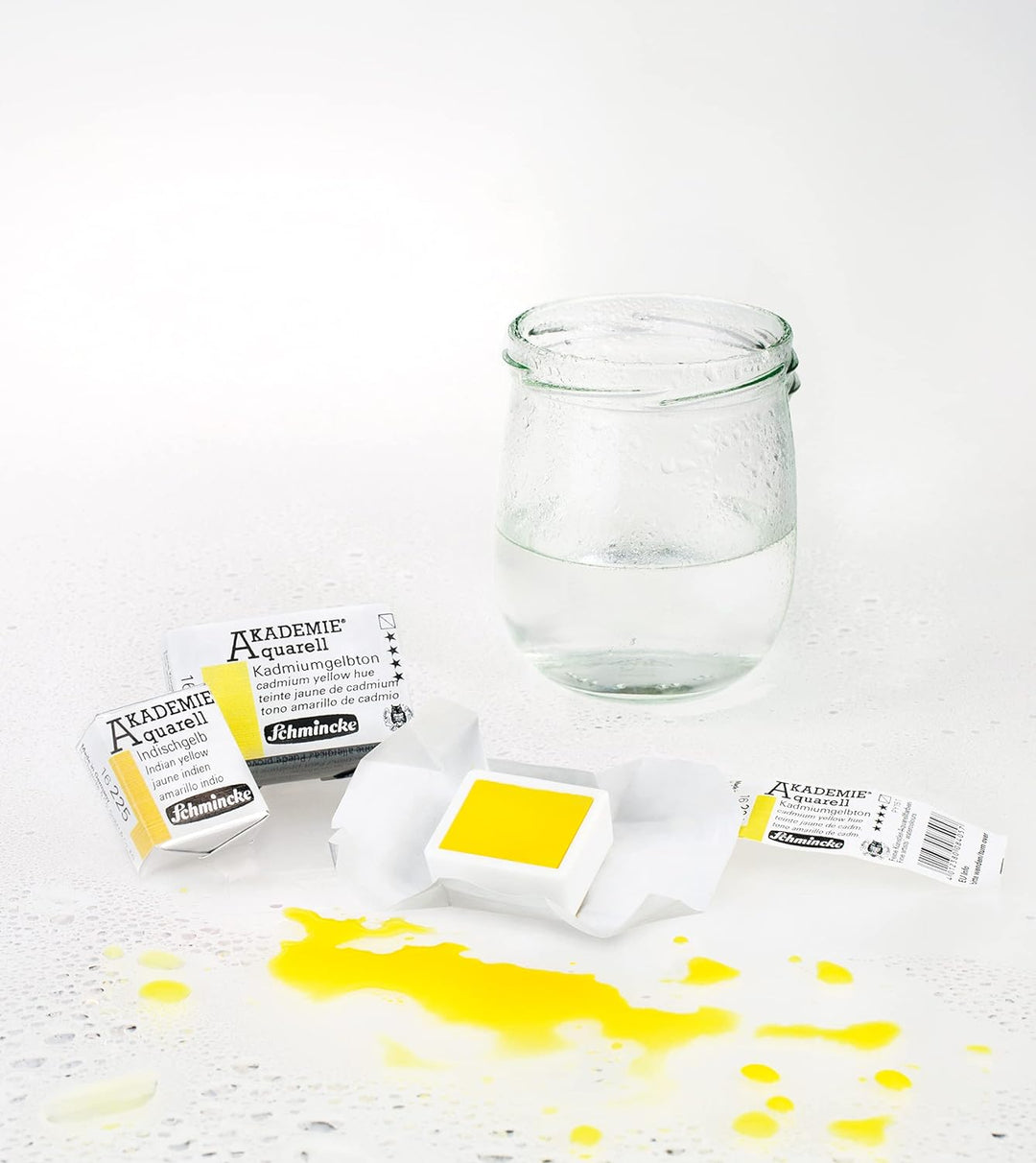 Schmincke – AKADEMIE Aquarell Farbkasten, Grundsortiment 10 x 1/2 Näpfchen, 75 010 097, Kunststoffse