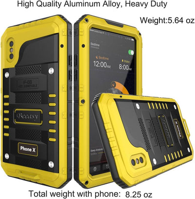 Beeasy Hülle Kompatibel mit iPhone X/XS, Wasserdicht Outdoor Stossfest Handy Case Militärstandard Sc