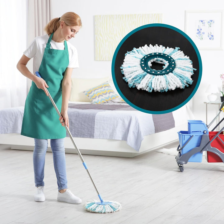6 Stück Bodenwischer Ersatzbezug für Leifheit Clean Twist Disc Mop Micro, für Leifheit Bodenwischer