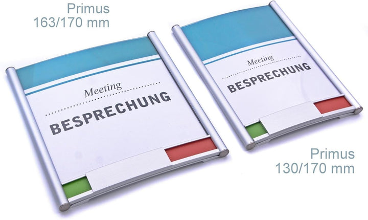 Logistic Sign System Türschild Primus 133/170 mit Frei/Besetzt-Anzeige, Rot/Grün- Anzeige