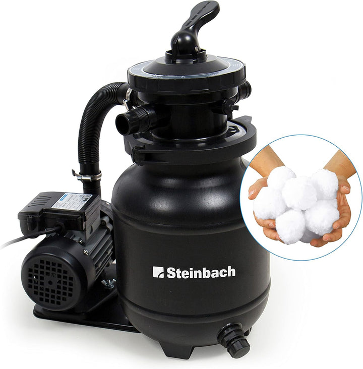 Steinbach Filteranlage Active Balls+ – 040386 – Nicht selbstsaugende Pumpe für Pools mit bis zu 19.0