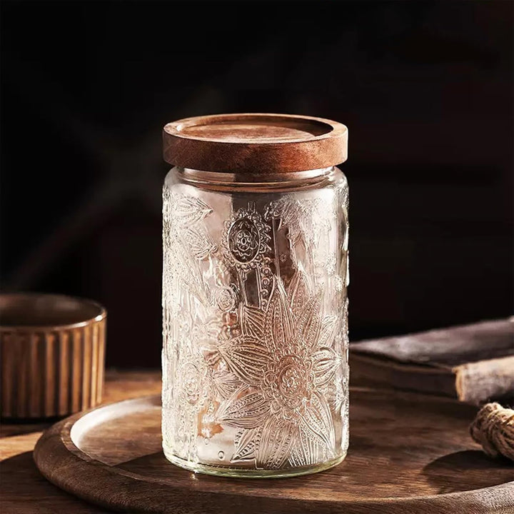 1000ML Vorratsdosen Glas mit Deckel 2er Set, Luftdichte Aufbewahrungsgläser Küche Gewürzgläser, Gros