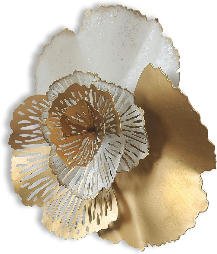 World Art TW60713 Perforated flowers Gemälde Metall, Mehrfarben, (31 x 29 x 11)+(46 x 46 x 14)+(55 x