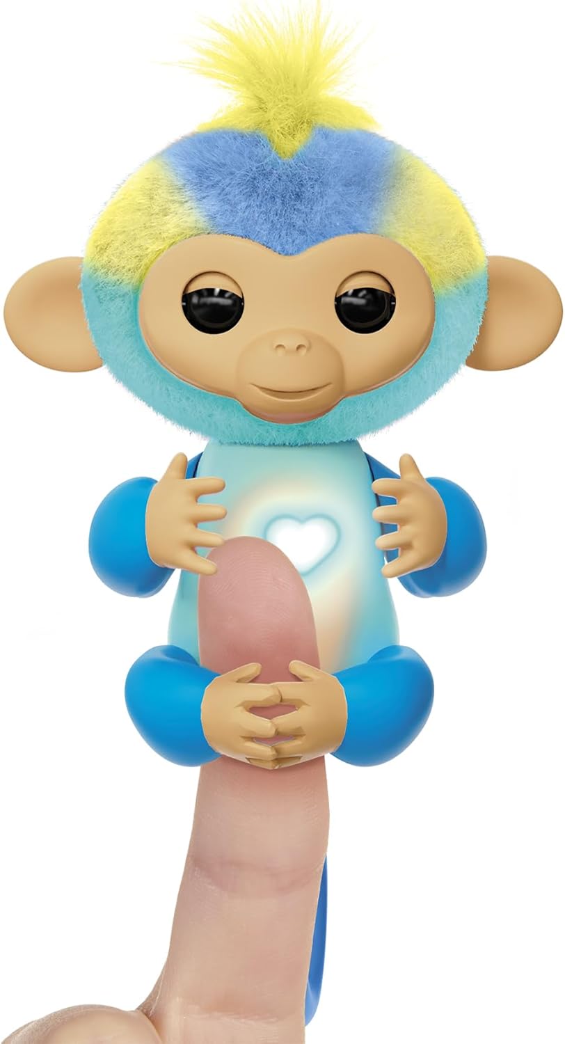 FINGERLINGS – Leo – Interaktives Baby-AFFE blau – Elektronisches Plüschtier für Kinder ab 5 Jahren –