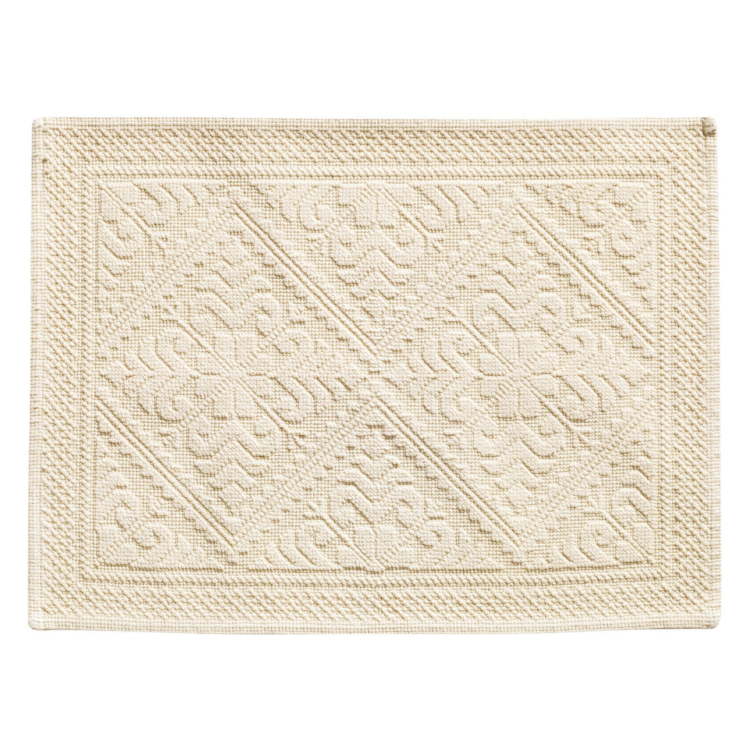 Vivaraise Badematte 100% Baumwolle Kreide (54 x 64 cm) 64X54 Weiss, 64X54 Weiss