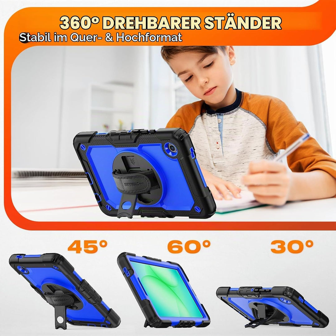 SEYMAC stock Hülle für Samsung Galaxy Tab A11/A9 8,7 Zoll 2025/2023, Stossfeste Hülle mit Displaysch
