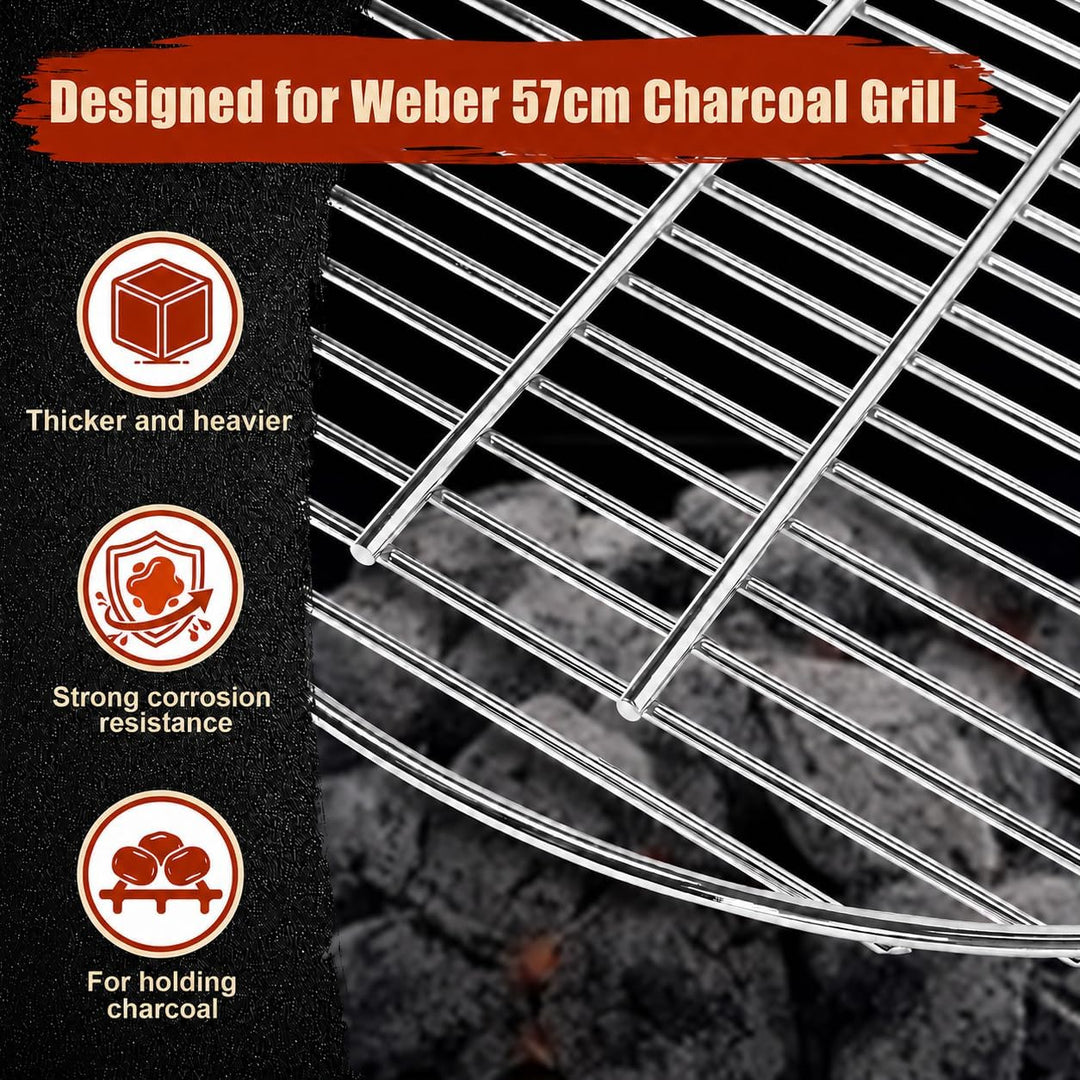 Denmay 43cm DIA Kohlerost (Kein Grillrost) 7441 für Weber DIA 57cm Holzkohlegrills, für Weber 57cm Z