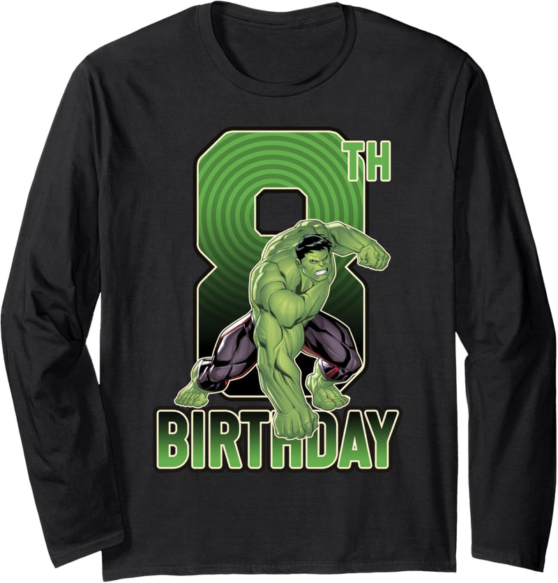 Marvel Hulk Smash 8th Birthday Langarmshirt