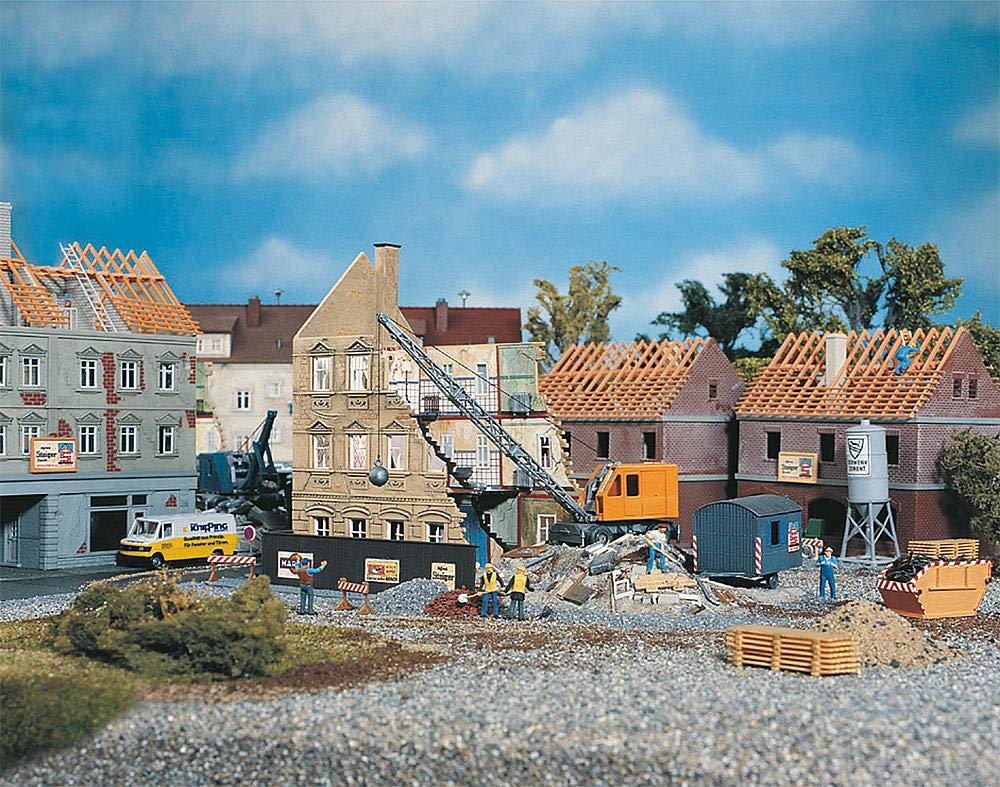FALLER 130466 - Abbruchhaus mit Bagger