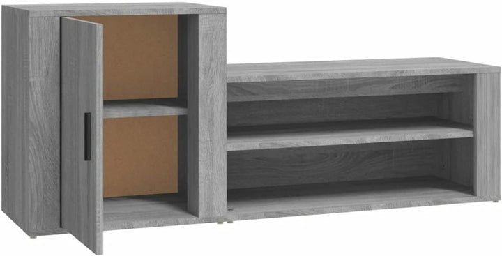 Tidyard Schuhbank, Schuhregal Schuhschrank mit 2 Fächer, Schuhaufbewahrung, Sitzbank, Holzwerkstoff