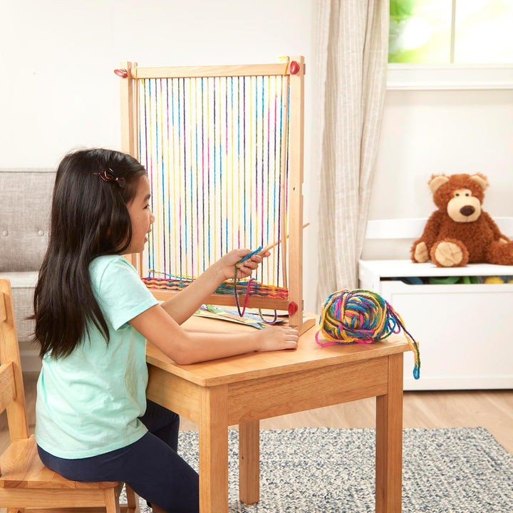 Melissa & Doug 19381 Hölzerner Webrahmen Für Diverse Bastelarbeiten, Mehrfarbig, 41.91 cm H x 57.785