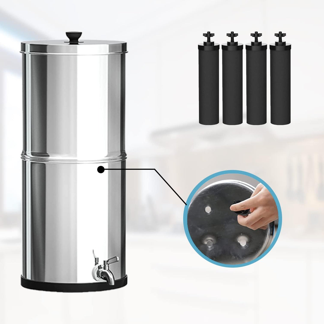 HUINING 4 Stück schwarze Wasserfilter für Wasseraufbereitungseinheit, Wasserfilter, Ersatz für Haush