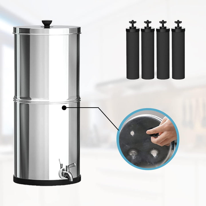 HUINING 4 Stück schwarze Wasserfilter für Wasseraufbereitungseinheit, Wasserfilter, Ersatz für Haush