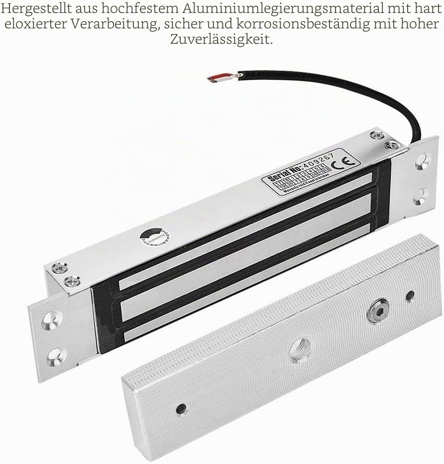MAGT Elektrisches Schloss, 12 V, elektromagnetisch, elektromagnetisch, Verriegelung, bündig, 12 V DC