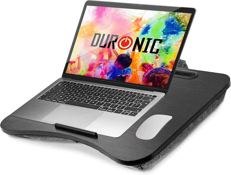 Duronic DML432 Laptopständer, Ergonomischer Laptop Tisch mit Kissen, Laptop Halterung mit Schaumstof