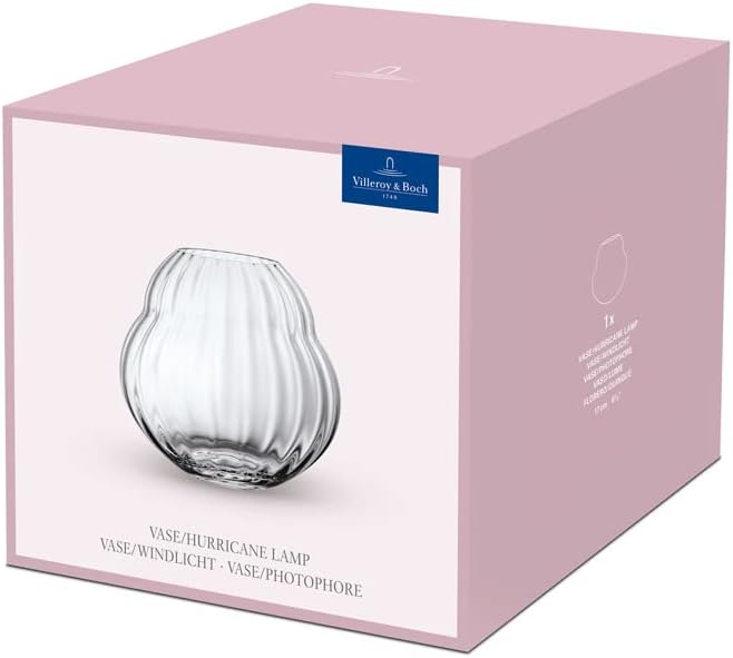 Villeroy & Boch – Rose Garden Home Vase, 17 cm, Kristallglas, Füllmenge 2597 ml Vase, klar 17 cm, Va