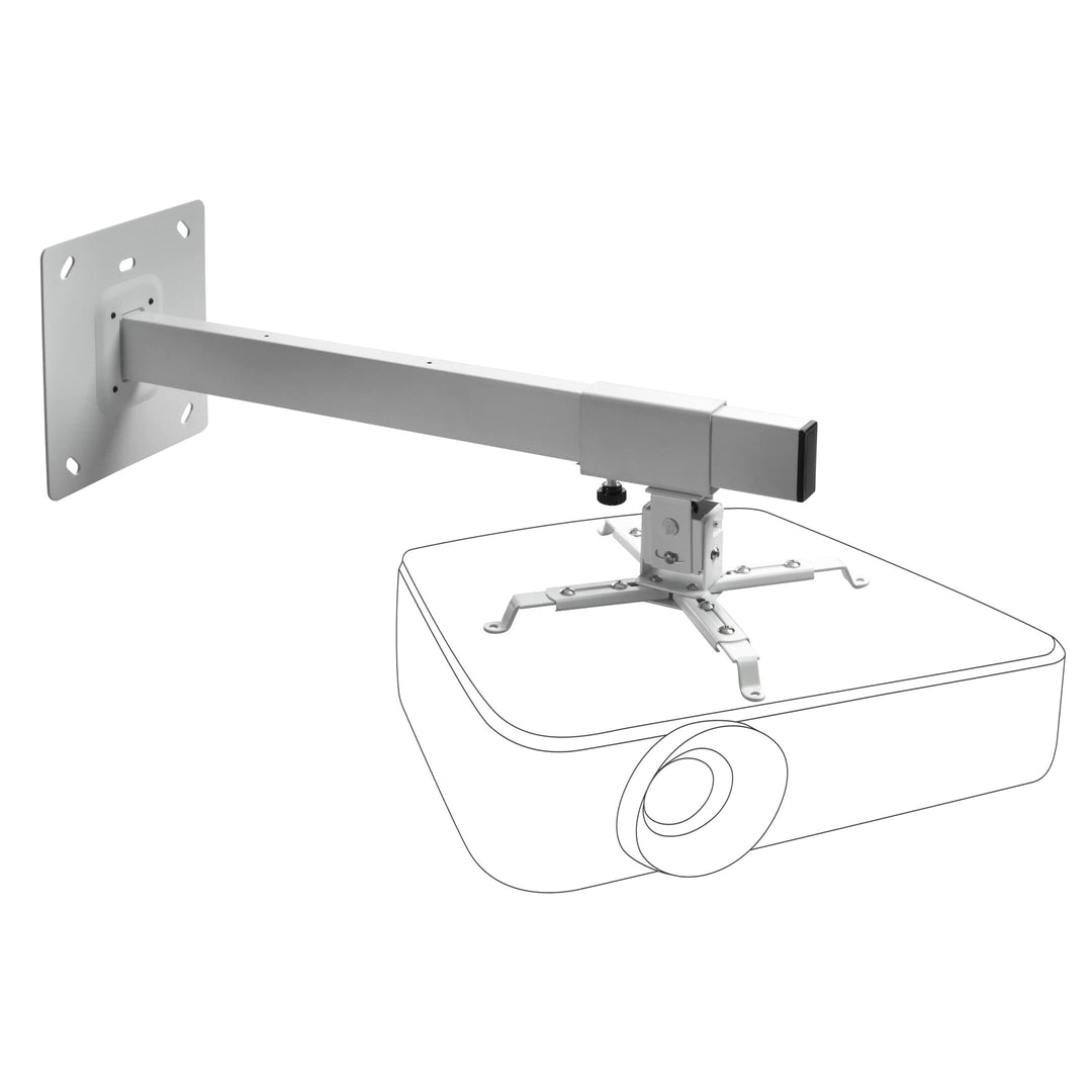 celexon Beamer-Wandhalterung MultiCel WM600 - weiss - Wandabstand bis 60 cm - bis 15 kg - Neig- und