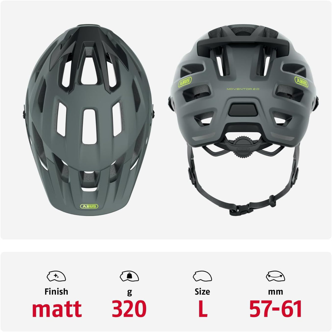 ABUS MTB-Helm Moventor 2.0 - komfortabler Fahrradhelm fürs Gelände - All-Mountain-Helm - für Damen u