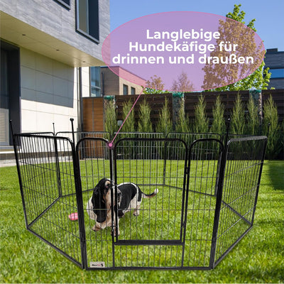 MaxxPet Welpenaufstall 80x80 cm - Freilaufgehe für Hund, Welpen & andere Haustiere - Tierlaufstall -