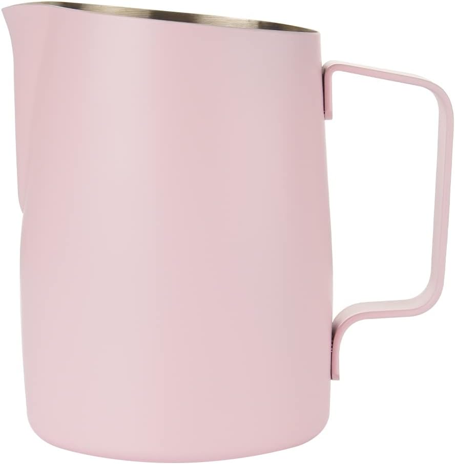 Dianoo Milchaufschäumkrug mit Griff, 600 ml Edelstahl-Dampfkrug, Espresso-Milchaufschäumer für Kaffe