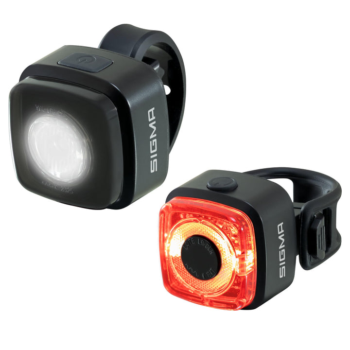 SIGMA Aura Micro Set | StVZO zugelassenes, akkubetriebenes Vorderlicht und Rücklicht | Perfekt für K