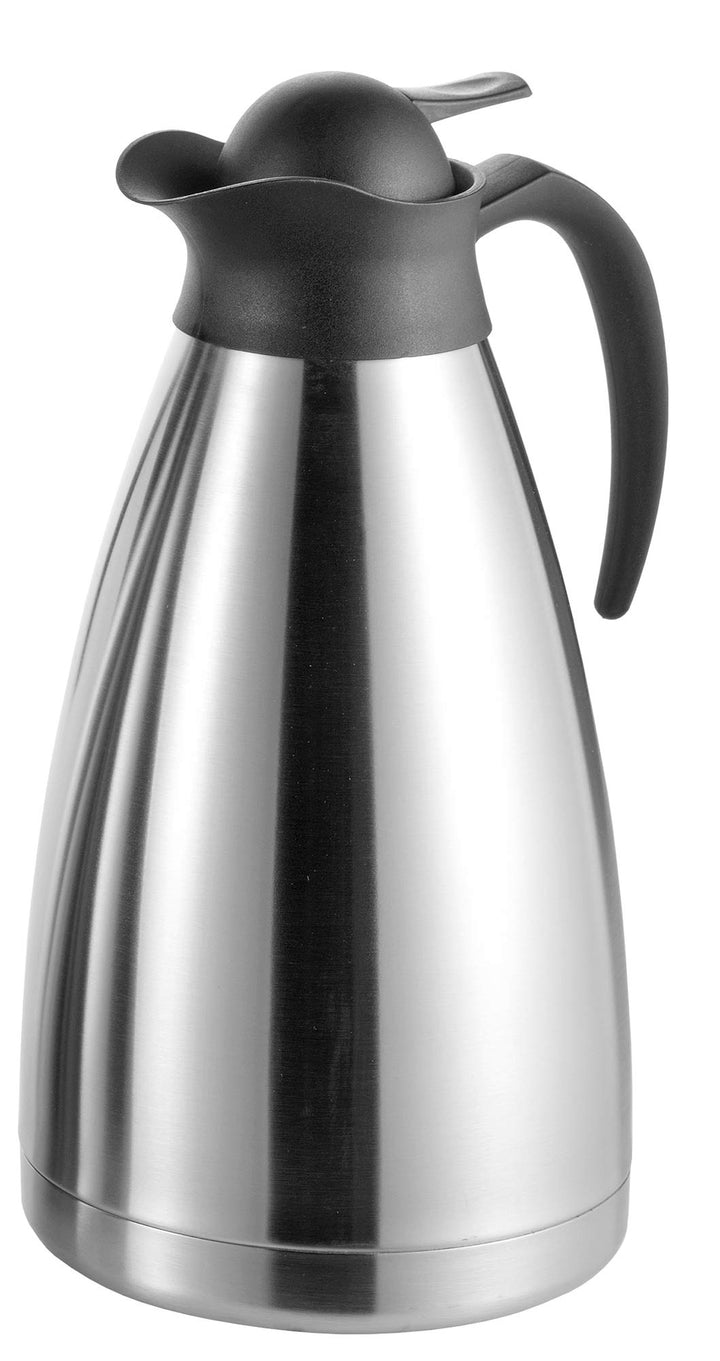 Esmeyer Isolierkanne Thermoart 2 Liter, Edelstahl, silberfarben/schwarz, 2 Liter