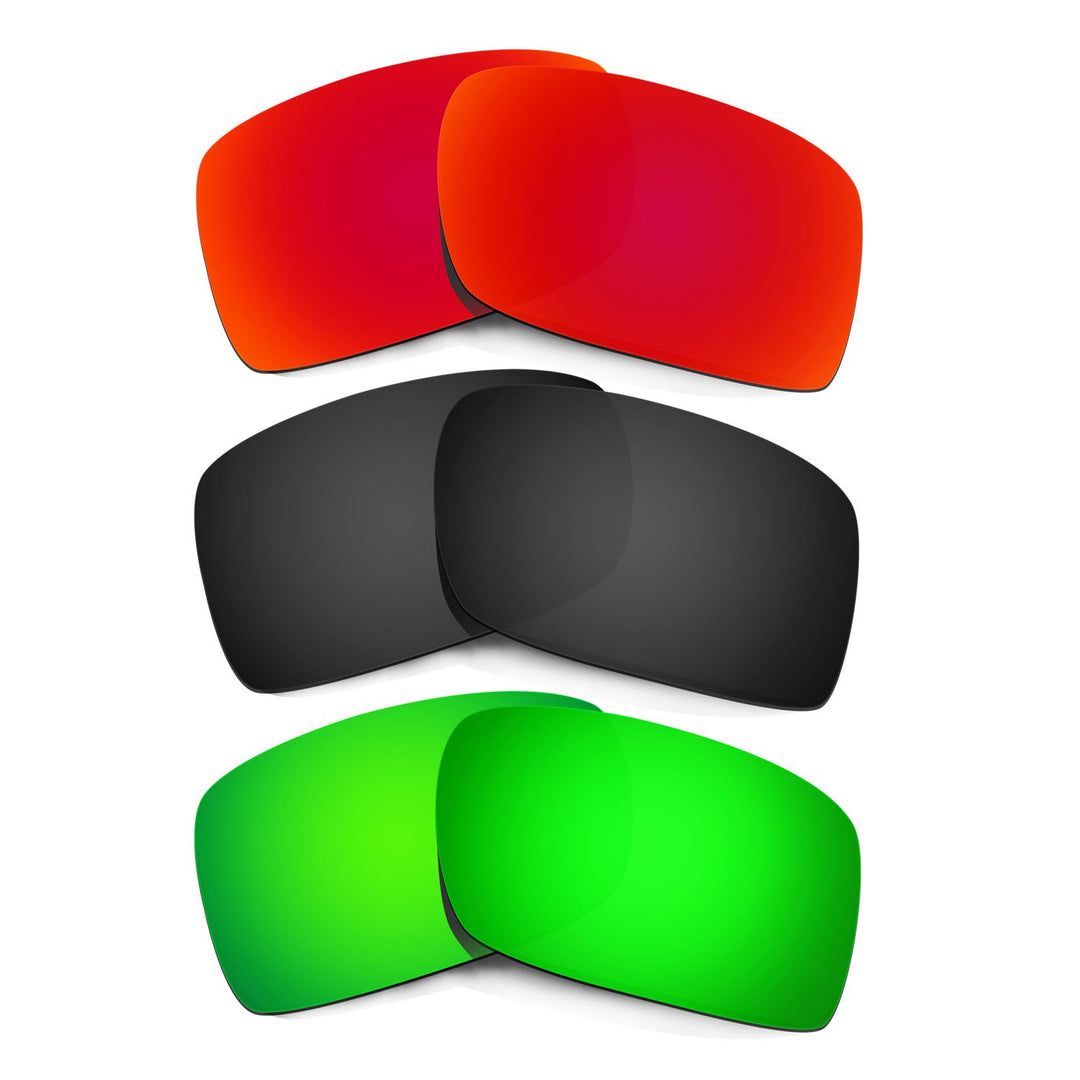 HKUCO Plus Mens Replacement Lenses For Oakley Gascan - 3 pair Combo Pack