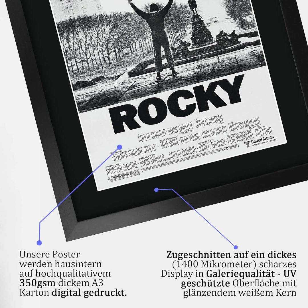 HWC Trading Rocky A3 Gerahmte Signiert Gedruckt Autogramme Bild Druck-Fotoanzeige Geschenk Für Sylve