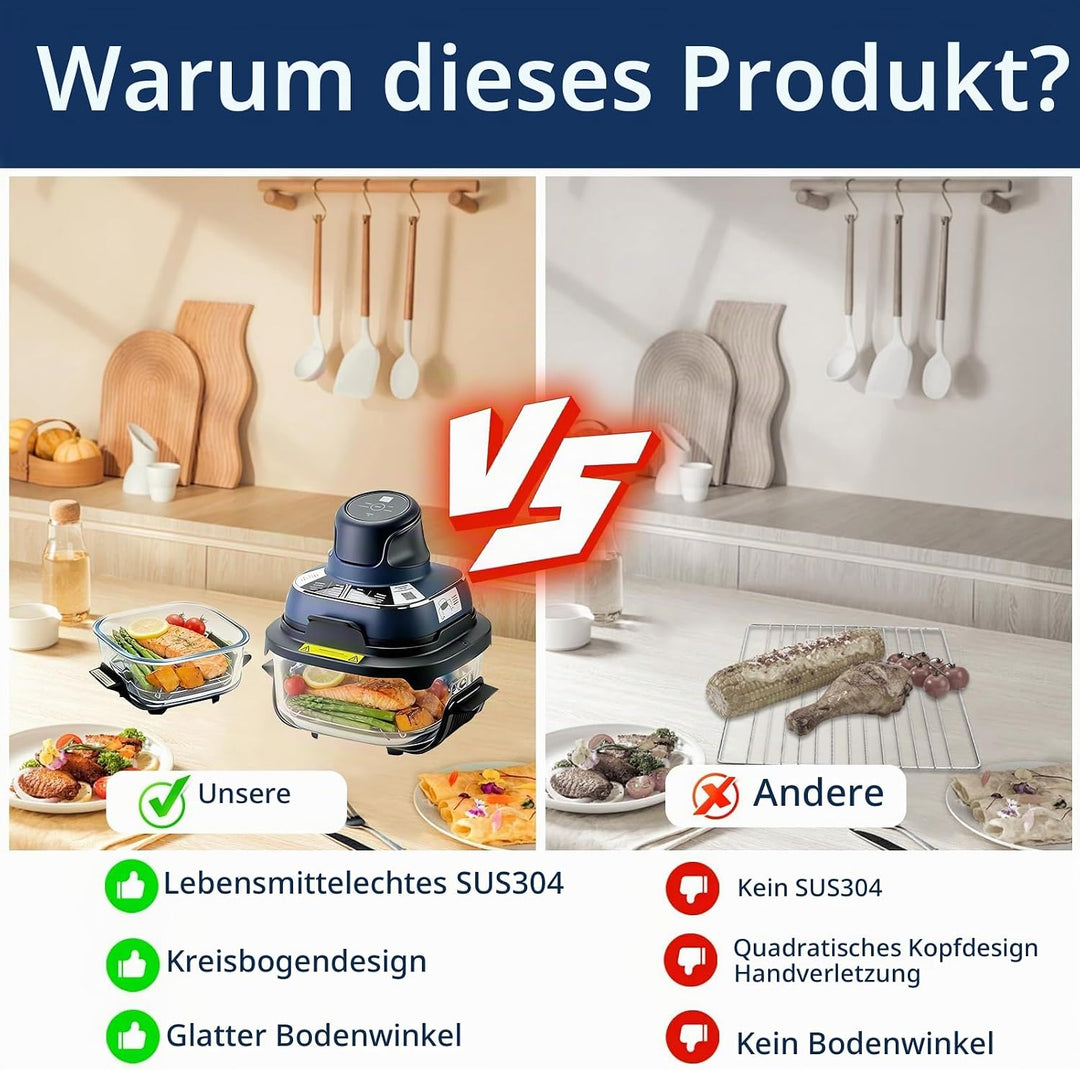 2 Stück Grillrost Edelstahl Kompatibel mit Ninja Crispi AirFryer Ersatzgitterrost für Ninja Crispi G