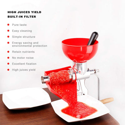 Tomaten Entsafter, Manueller Entsafter aus Aluminiumlegierung für Frucht-Tomaten-Zitronen-Orange-Kiw