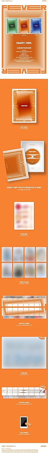 ATEEZ ZERO:FEVER Part 3 Mini Album Vol.6 [Incl. First Press Only Folded Poster] (Diary version), Dia