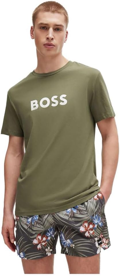 BOSS Herren Shirt Crew-Neck T-Shirt RN S Beige/Khaki250, S Beige/Khaki250