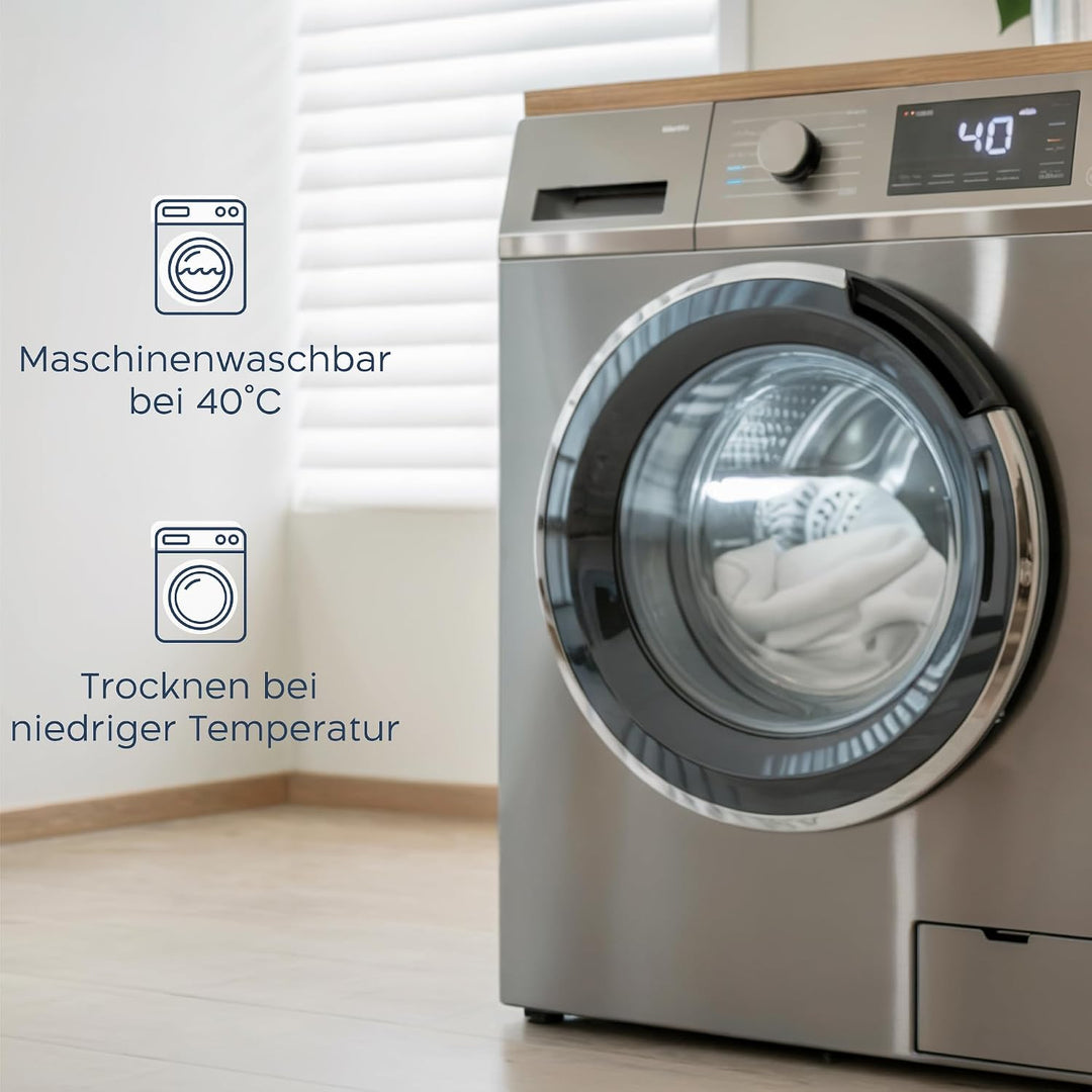 Twinzen - Bettwäsche 220x240 + 2 Kissenbezüge 65x65 cm - 100% Mikrofaser Blau 240x220 cm + 2 x Kisse