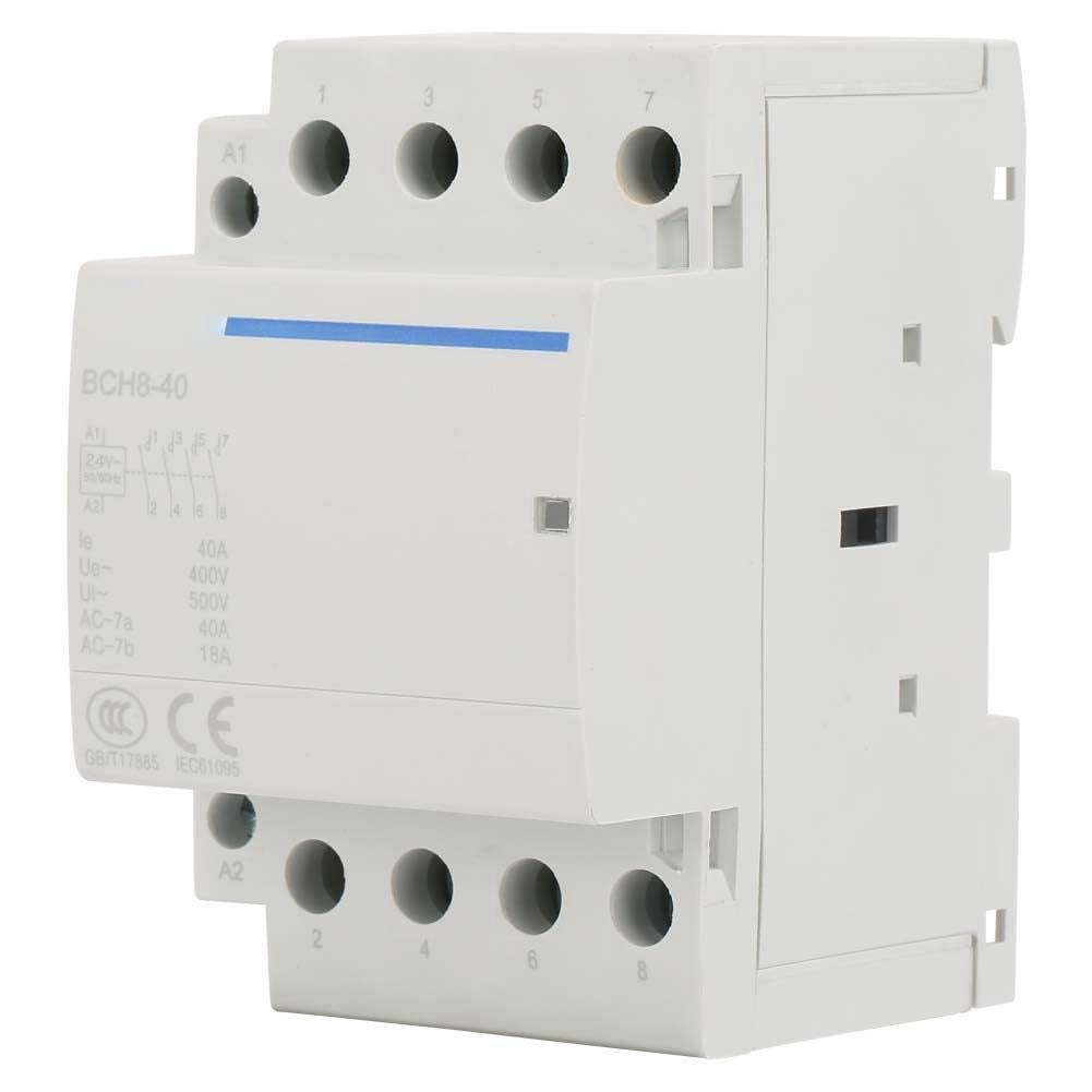 Wechselstromschütz, 4P 2NO2NC 40A 24V / 230V 50 / 60Hz Haushalts-Wechselstromschütz für Haushaltsanw